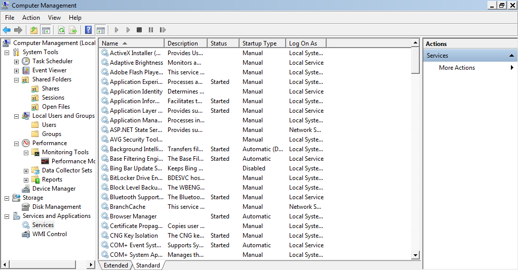 windows 8 computer management