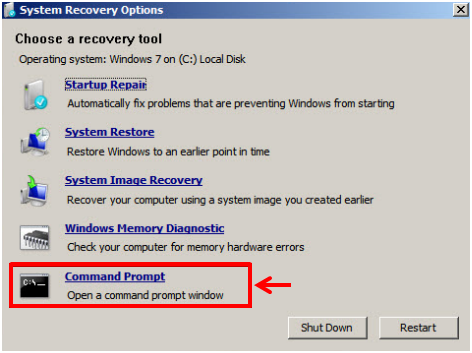 command prompt commands to fix boot